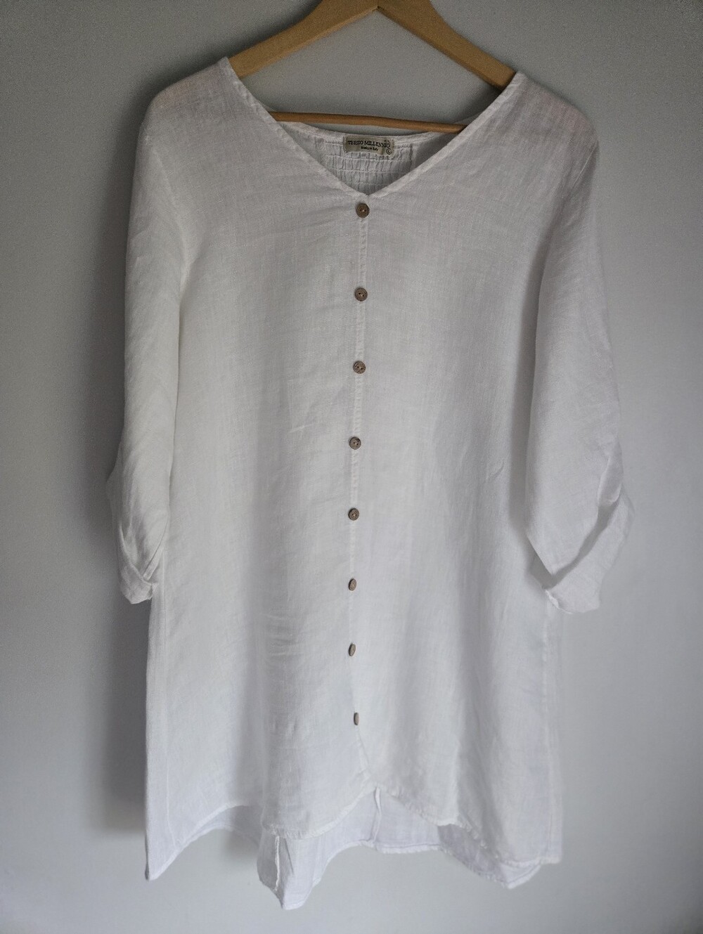 TERZO MILLENNIO White Linen Tunic